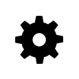 Silhouette of a cog